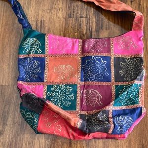 Boho Hand Painted Indian Satchel Bag Crossbody Made in India